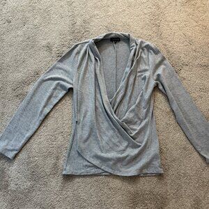 1.STATE Gray Faux Wrap Sweater – Size Medium – Nordstrom